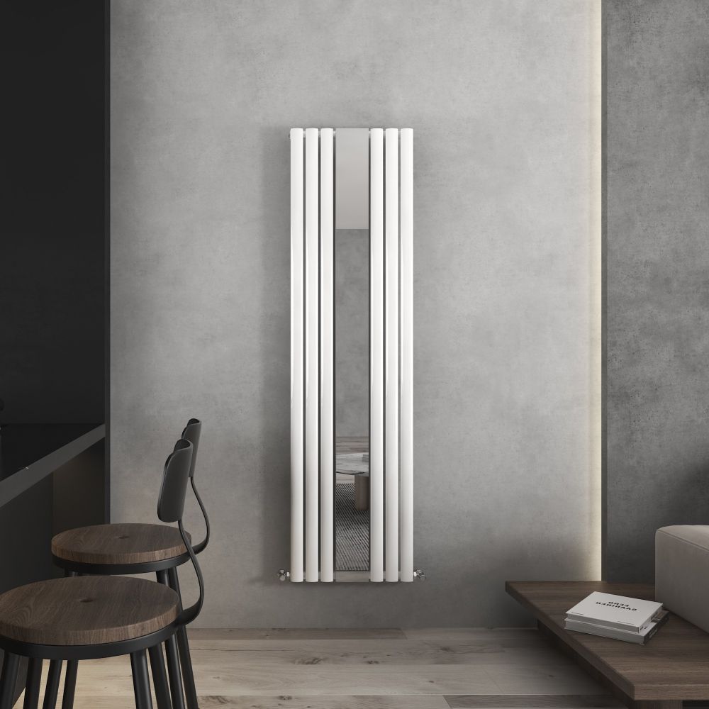 Florence White Vertical Mirror Designer Radiator