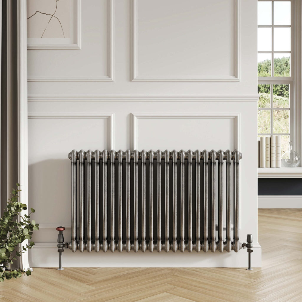 2 Column Horizontal Raw Metal Designer Radiator