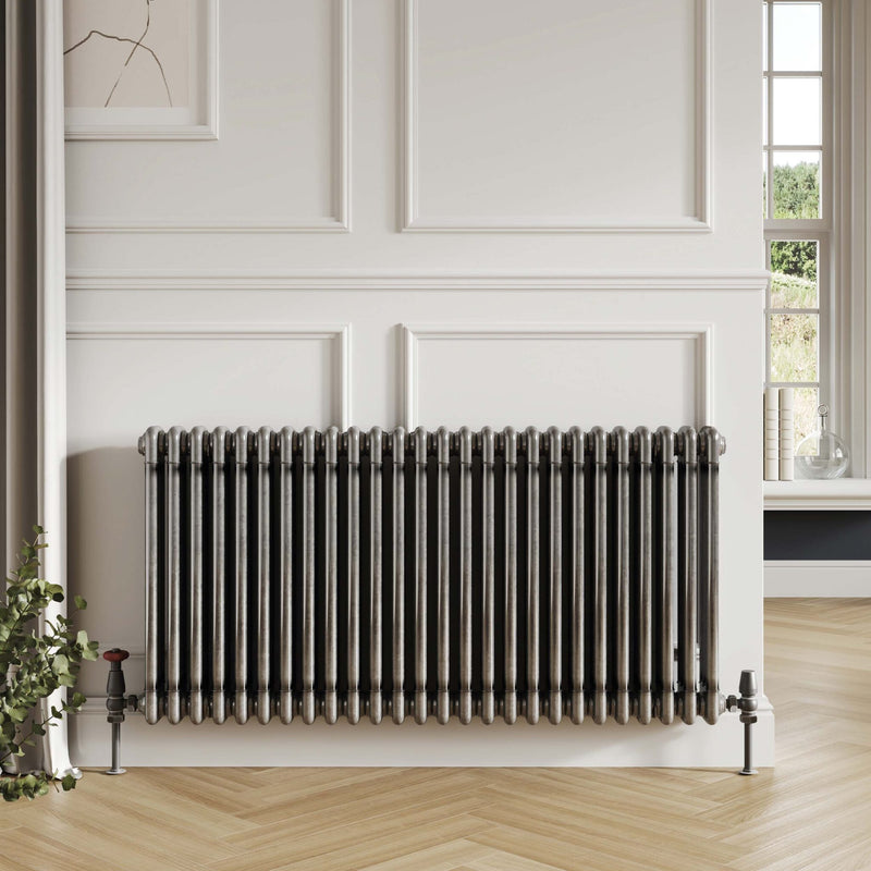 3 Column Horizontal Raw Metal Designer Radiator