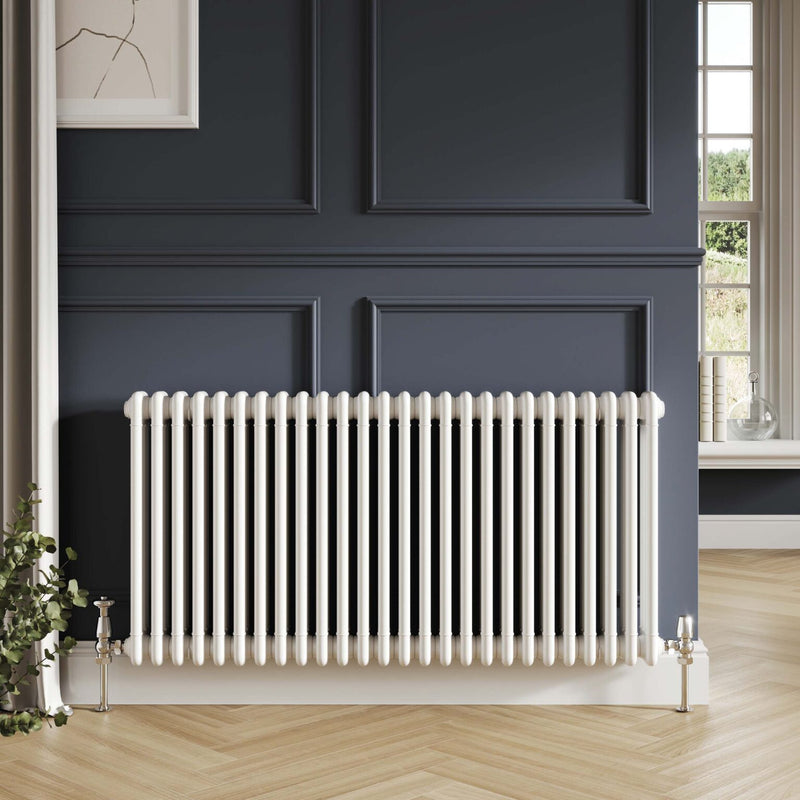 3 Column Horizontal White Designer Radiator