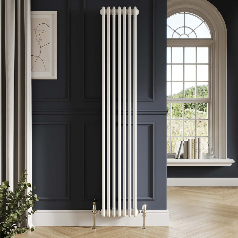 3 Column Vertical White Designer Radiator