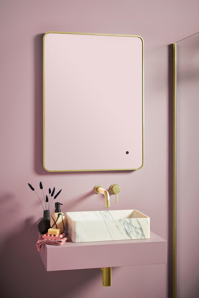 Alfie Soft Edge Led Mirror Brushed Brass 500x700mm