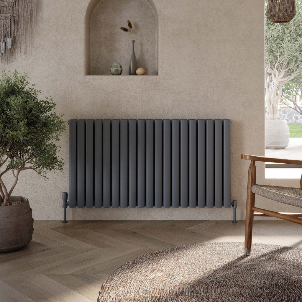 Apex Horizontal Double Anthracite Designer Radiator