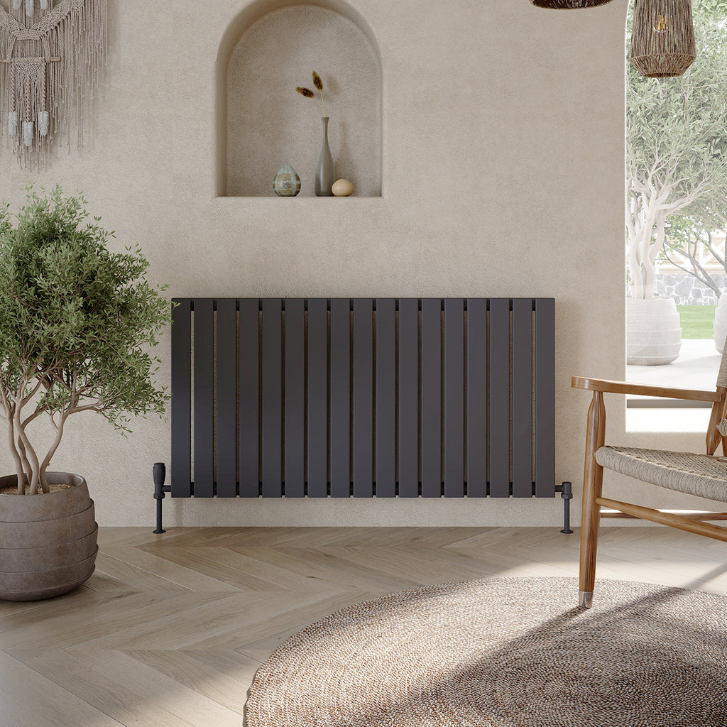 Apex Horizontal Single Anthracite Designer Radiator