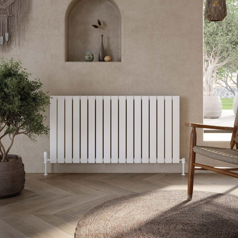 Bravo Horizontal Single White Designer Radiator