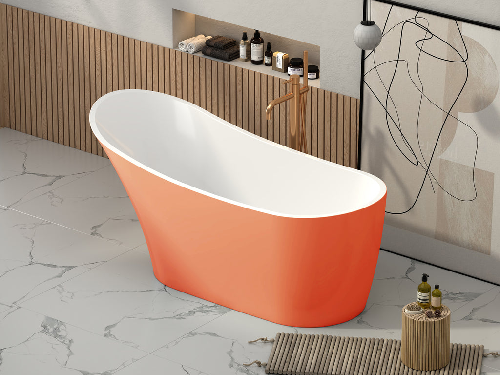 Marilyn Single Ended freestanding Bath - 1680 - Standard White or Painted Variants