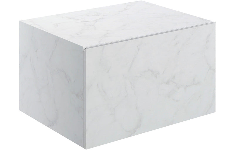 Mineral 800mm Wall Hung Furniture Set White Marble