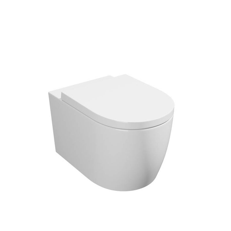 Genoa Round Rimless Wall Hung Toilet With Soft Close Seat