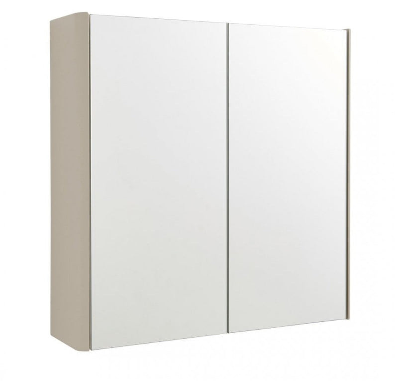Arc 600mm Mirror Cabinet- Cashmere
