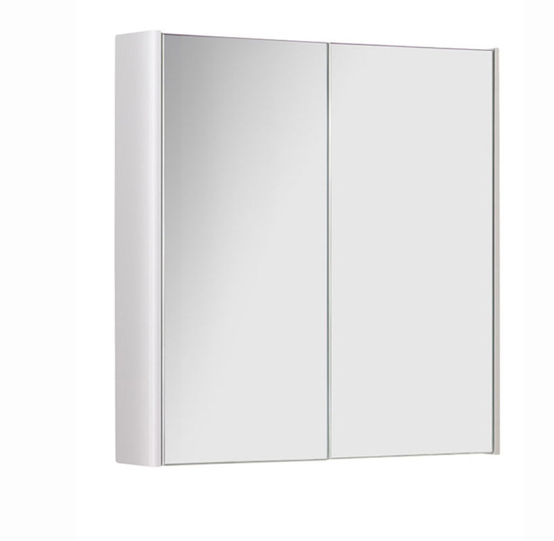 Arc 500mm Mirror Cabinet- White Gloss