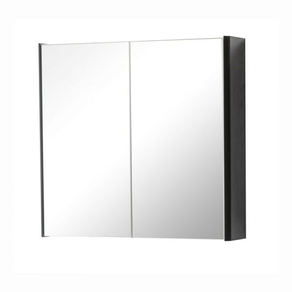 Arc 600mm Mirror Cabinet- Matt Graphite