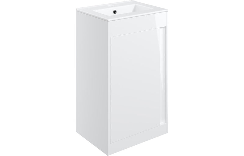 Smart Floor Standing 510mm Vanity Unit - White Gloss