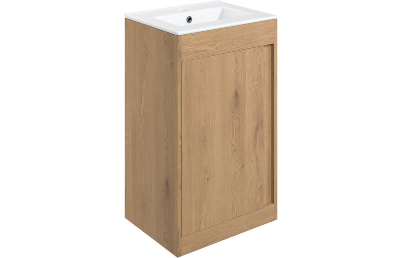 Smart Floor Standing 510mm Vanity Unit - Seville Oak