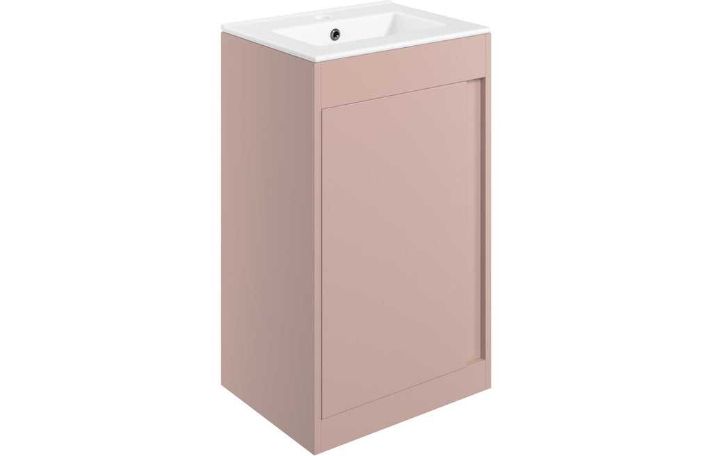 Smart Floor Standing 510mm Vanity Unit - Matt Antique Rose