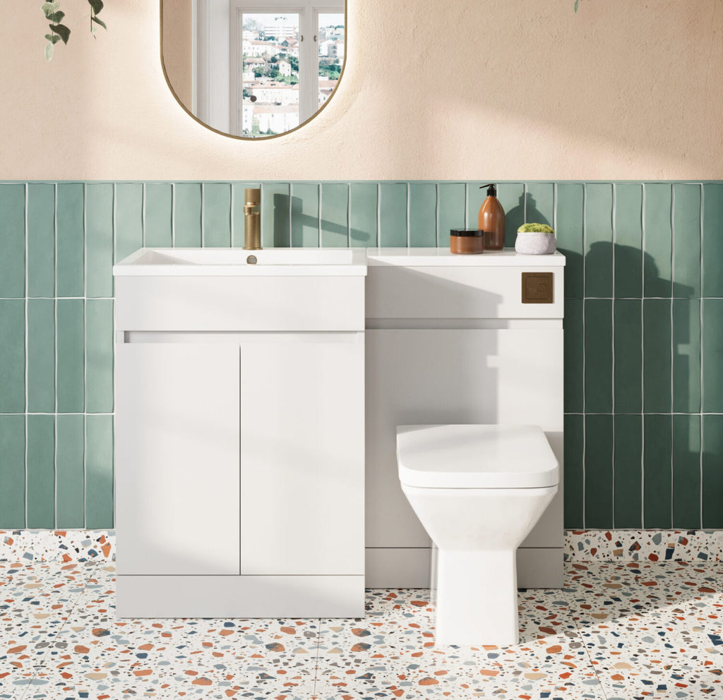 Waterguard Gloss White Vanity Unit & Wc Furniture Pack