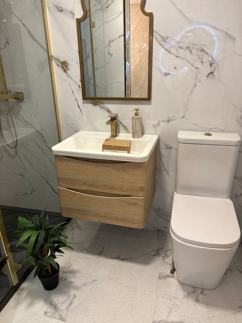 Gilded Marble Gloss PVC Wall Panel 1m x 2.4m