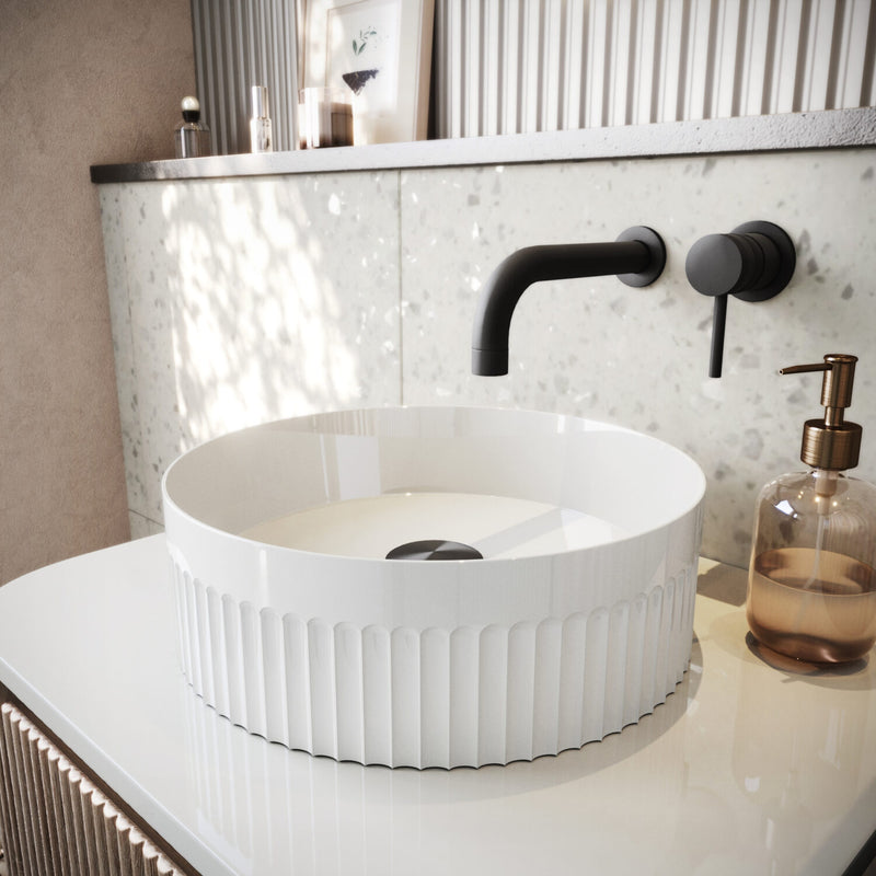 Fluted Round Countertop Basin