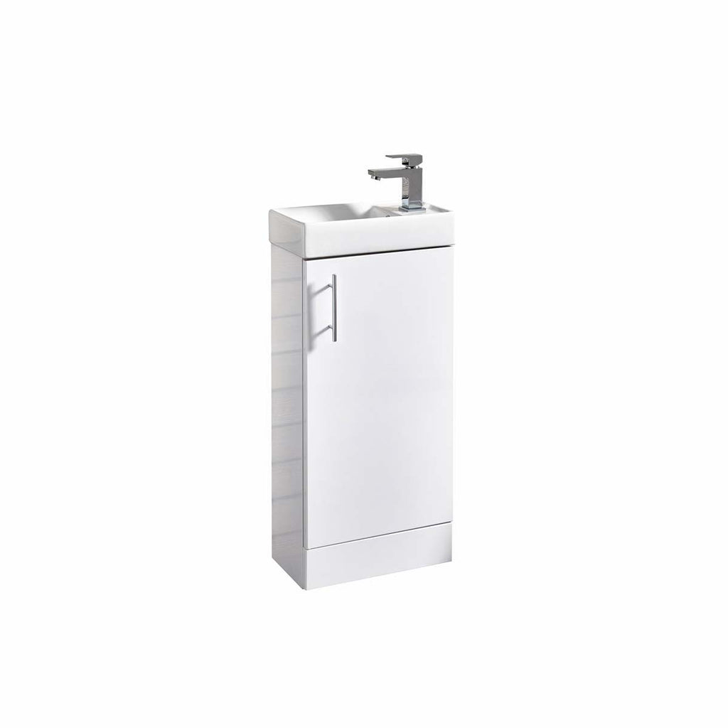 Lanza Cloakroom Vanity Unit Gloss White