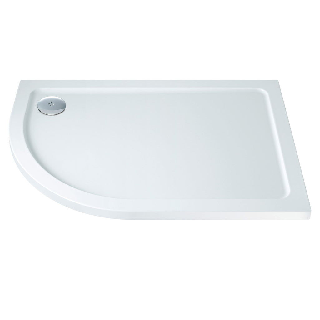 30mm Shires Eco- Stone Quadrant Shower Trays with Brass, Gun Metal, Black or Chrome Fast Flow Waste