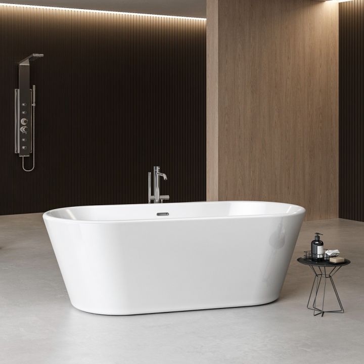 Charlotte Edwards Grosvenor 1650x735mm White Gloss Freestanding Bath