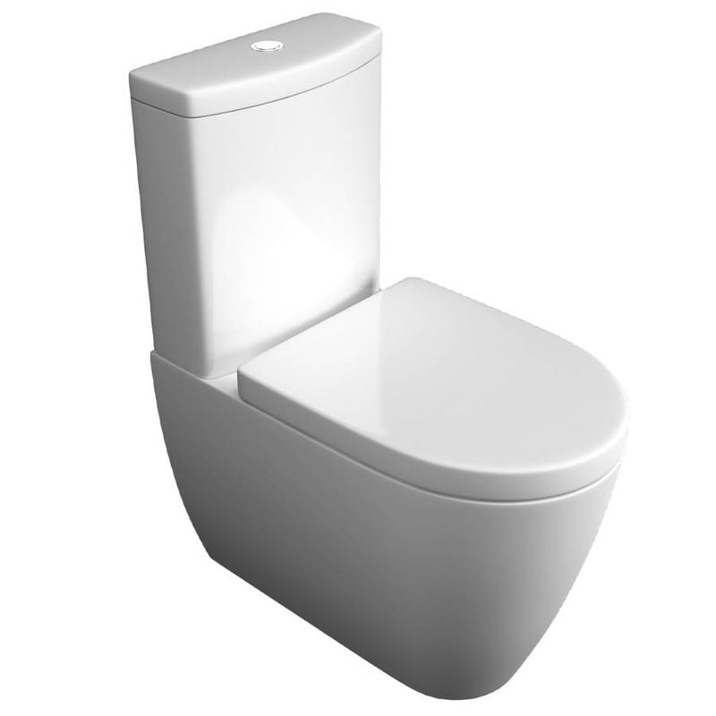 Genoa Round Rimless, Comfort Height Toilet With Premium Soft Close Seat FTW