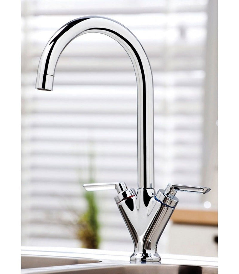 Olicana Chrome Modern Kitchen Sink Mixer Tap - Leeds Clearance Bathrooms