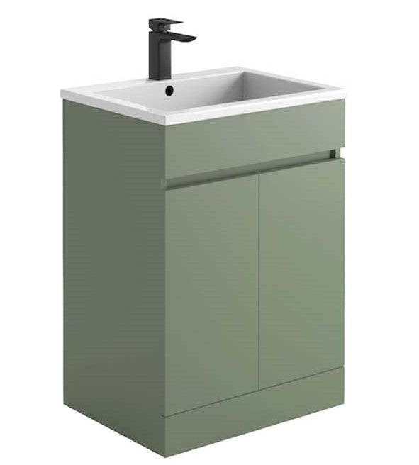 Empire 600mm Vanity Unit Matt Sage Green