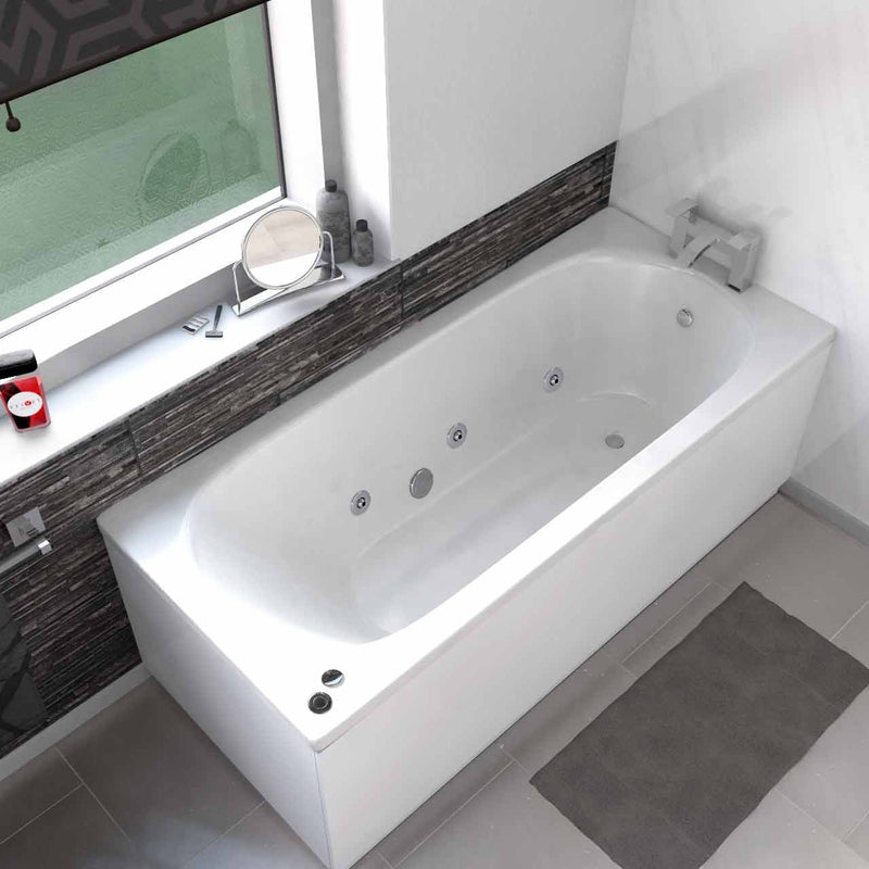 Whirlpool 1700 x 700 Round Single End Bath 6 Jets