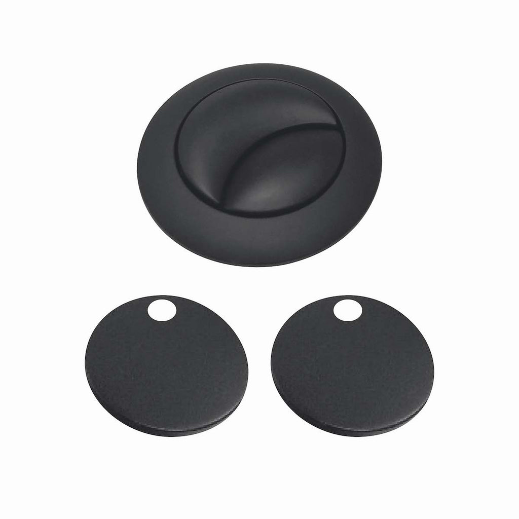 Black Push Button and Seat Cover Caps