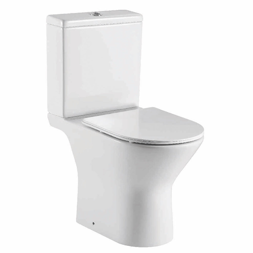 Middleton Rimless Open Back Pan, Cistern And Fittings And Soft Close Seat