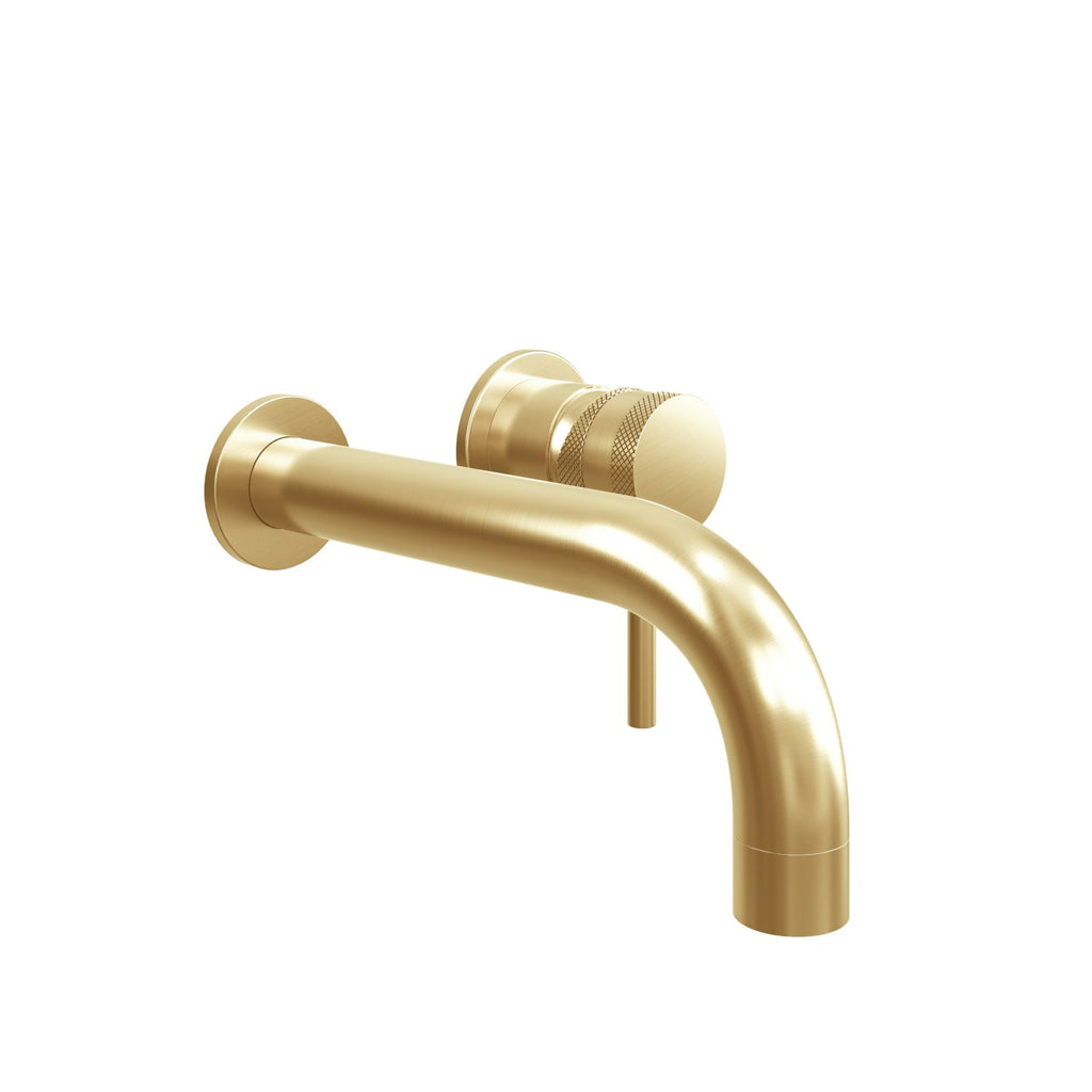 Core Wall Mounted Basin Mixer- Brushed Brass