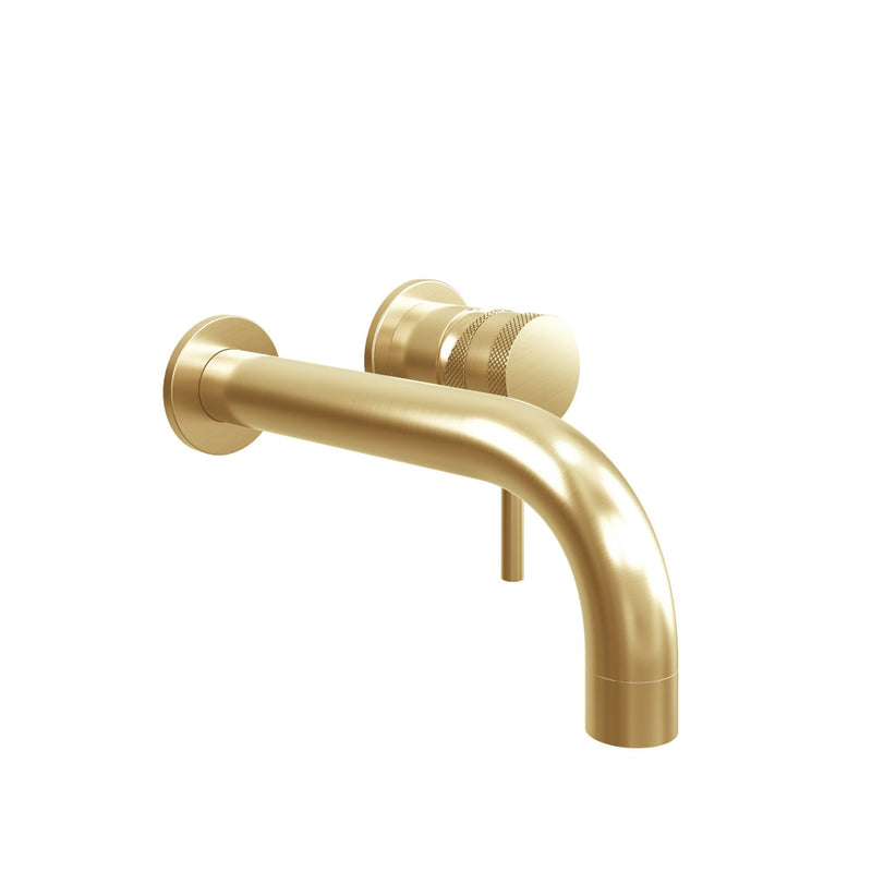 Core Wall Mounted Basin Mixer- Brushed Brass