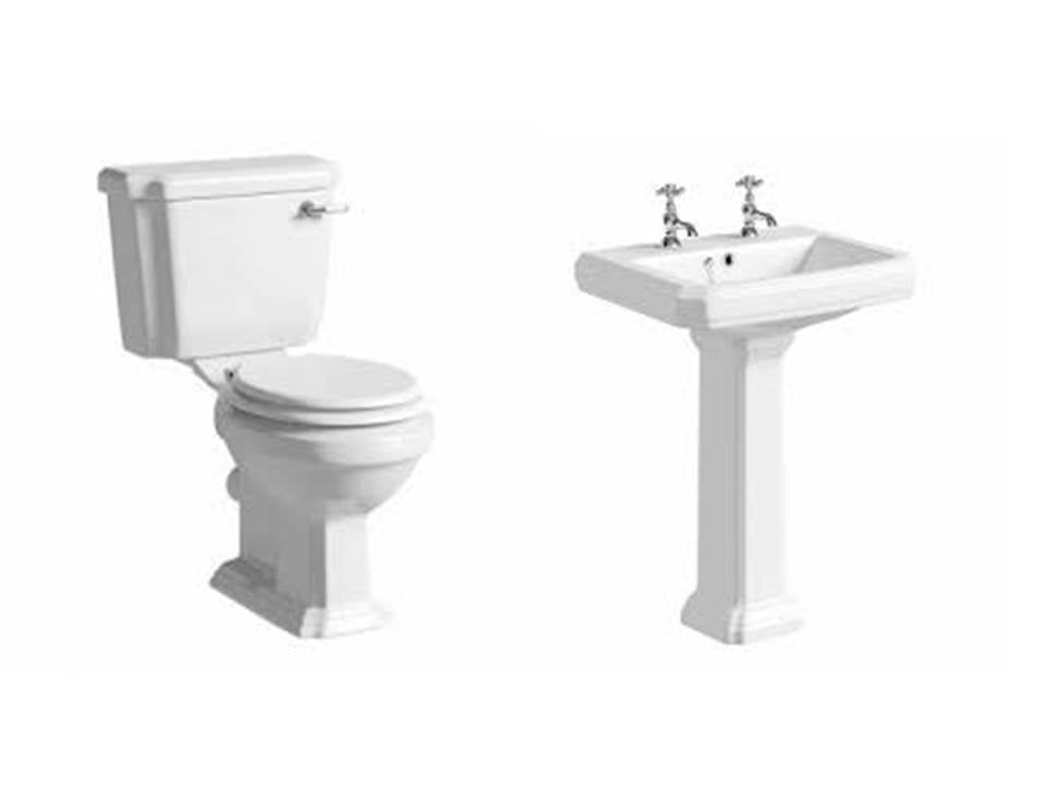 Astley Traditional Suite, Close Coupled Toilet, Basin and Full Pedestal