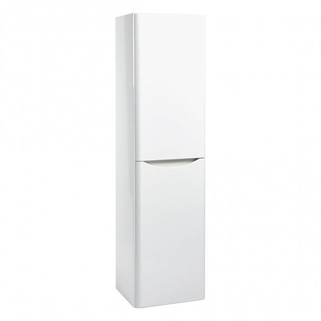 Bella Gloss White Wall Mounted Tall Storage Unit