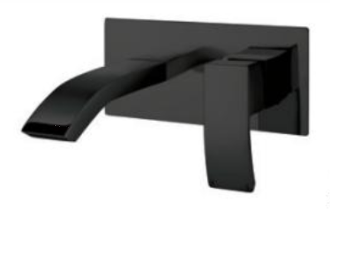 Descent Wall Mounted Basin Mixer Black