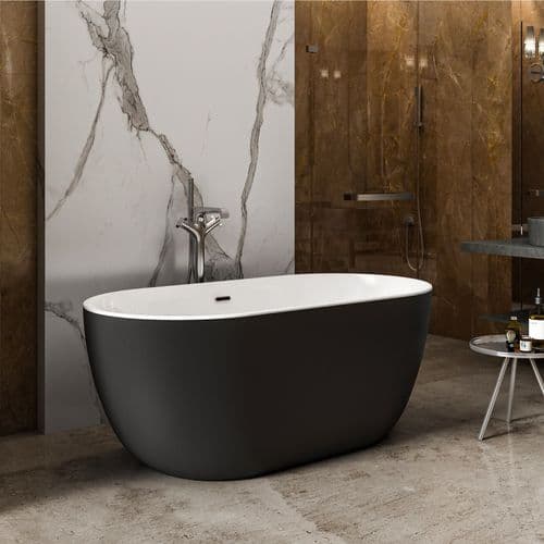 CHARLOTTE EDWARDS 1500 MATT BLACK MAYFAIR FREESTANDING BATH