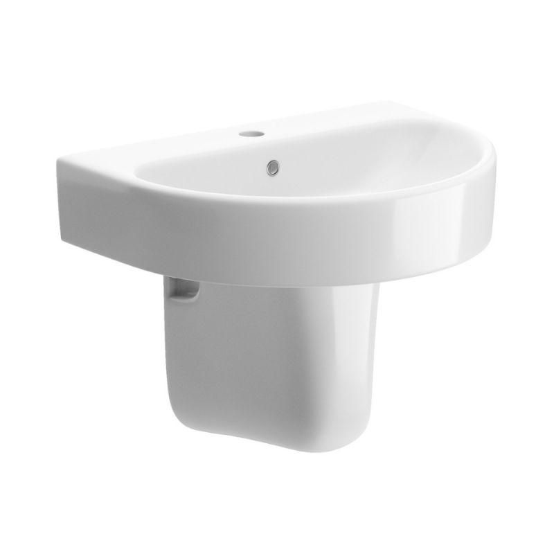 Brawby 555mm Basin and Semi Pedestal