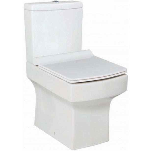 Denza Close Coupled Toilet And Slimline Soft Close Seat