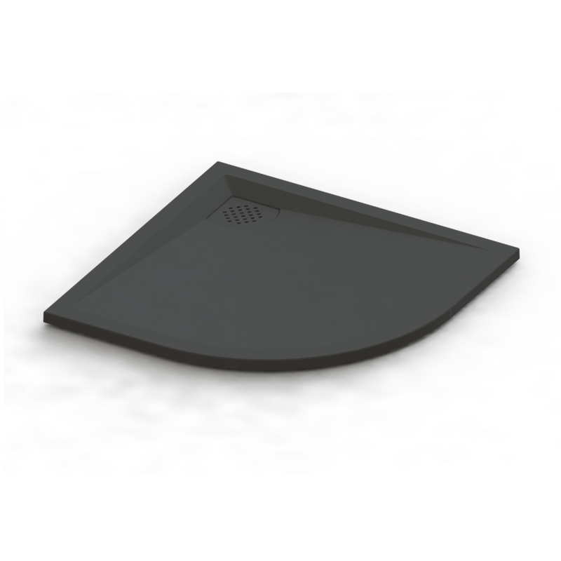KineSurf Plus Quadrant Shower Trays Textured Anthracite with Colour Match Waste - choice of sizes