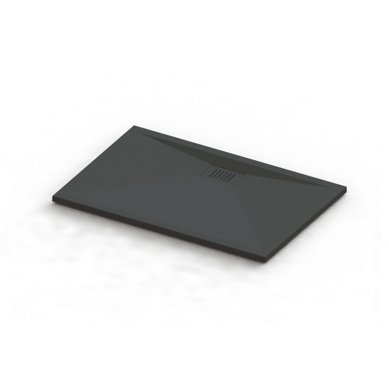 KineSurf Plus Rectangle Shower Trays Textured Anthracite with Colour Match Waste - choice of sizes