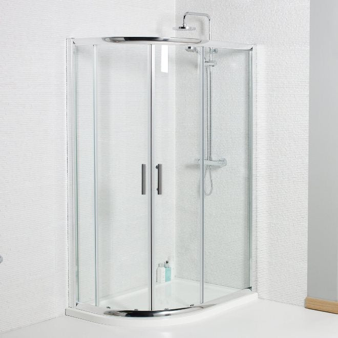 Koncept Double Door Offset Quadrant Enclosure 6mm Glass Choice of Sizes