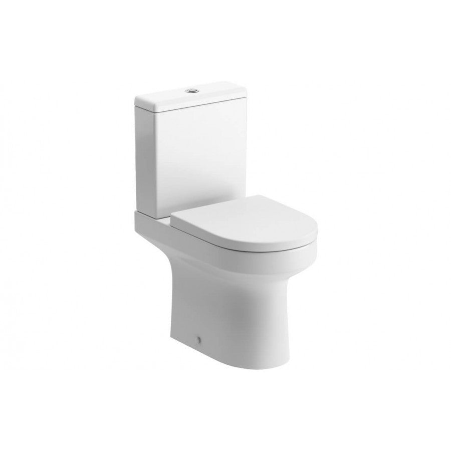 Harton Rimless Close Coupled-Open Back Toilet with Soft Close Seat