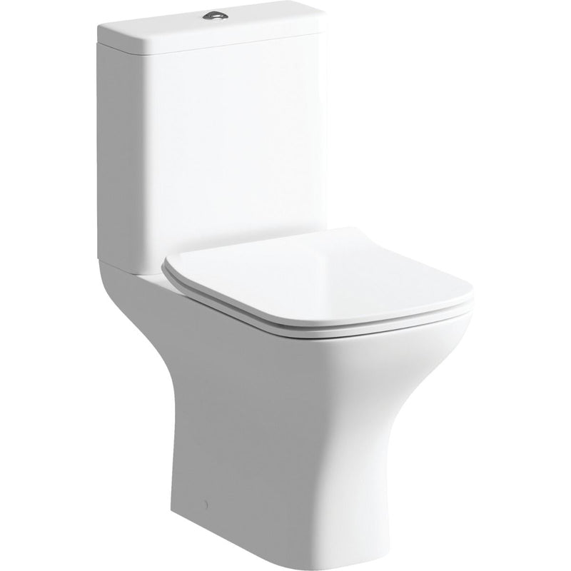 Askham Short Projection & Rimless Open Back Toilet with Soft Close Seat