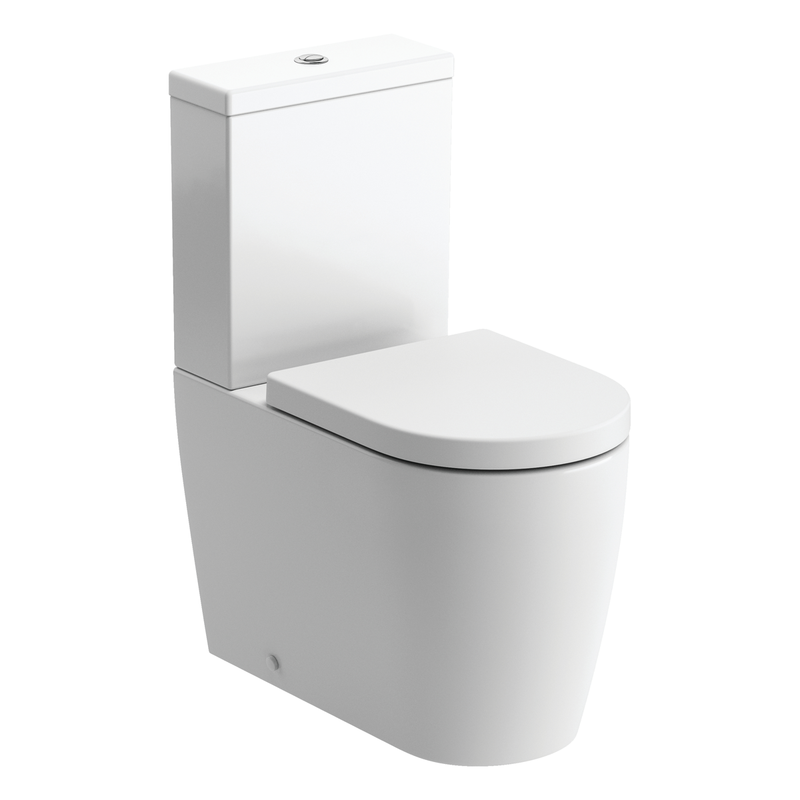Brawby Close Coupled Flush To Wall Toilet with Soft Close Seat