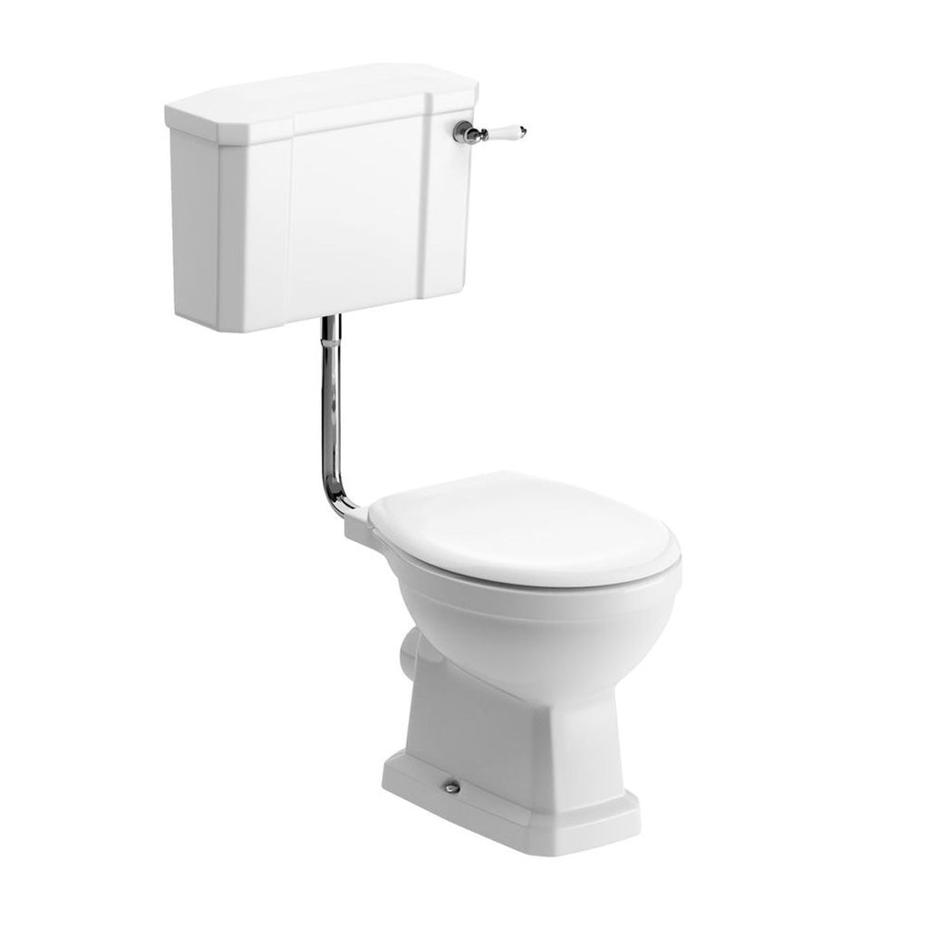 Coxwold Low Level Pan, Cistern And Fittings & Wood Effect Seat