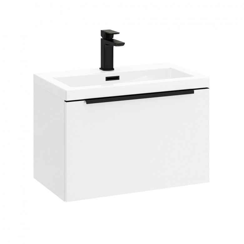Muro Mono 500 Wall Hung Vanity Unit And Basin Gloss White