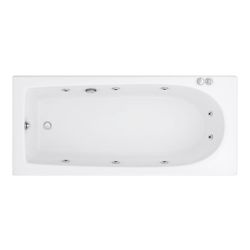 Whirlpool 1700 x 700 Round Single End Bath 8 Jets