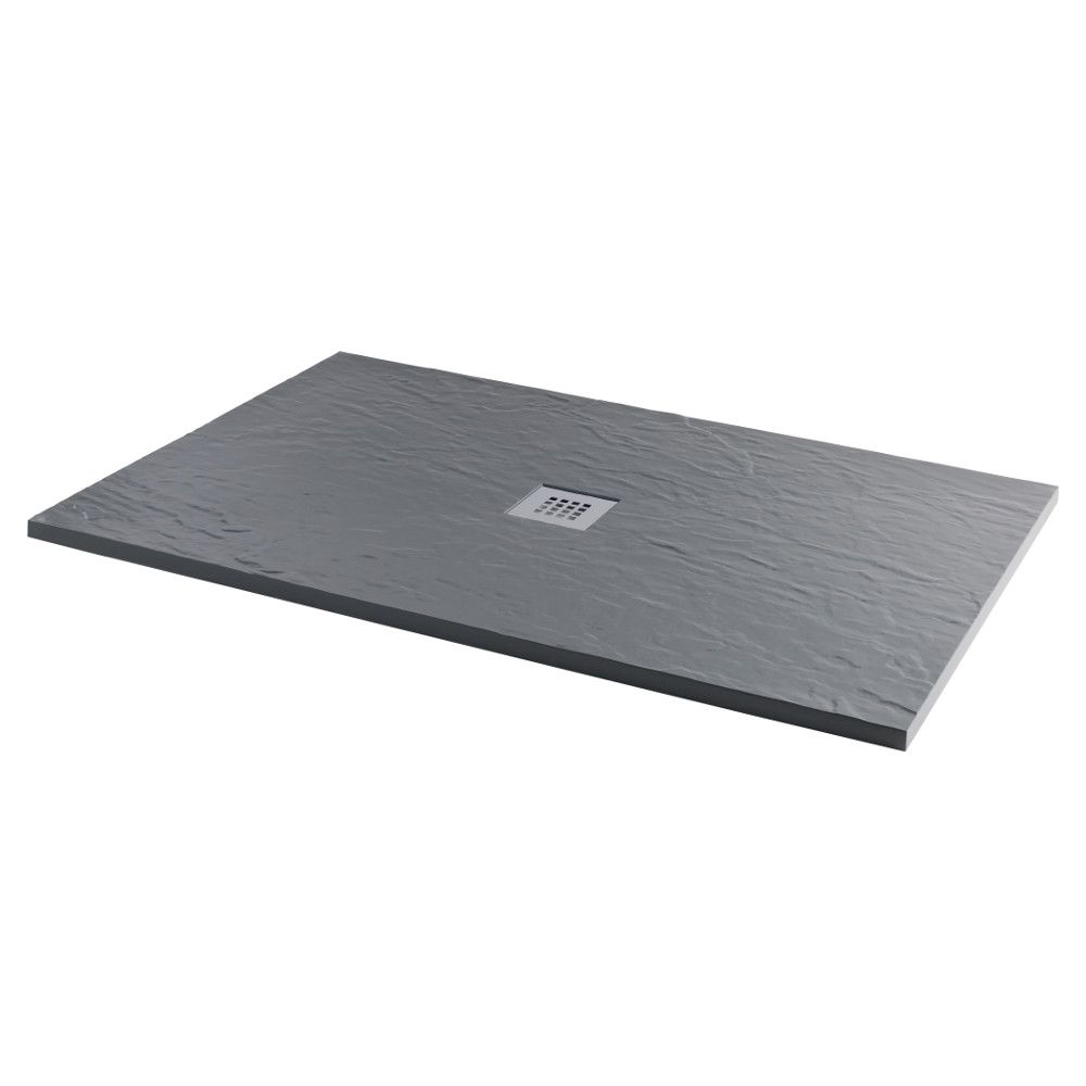 Ultra Slim 25mm Slate Effect Rectangular Tray and Waste