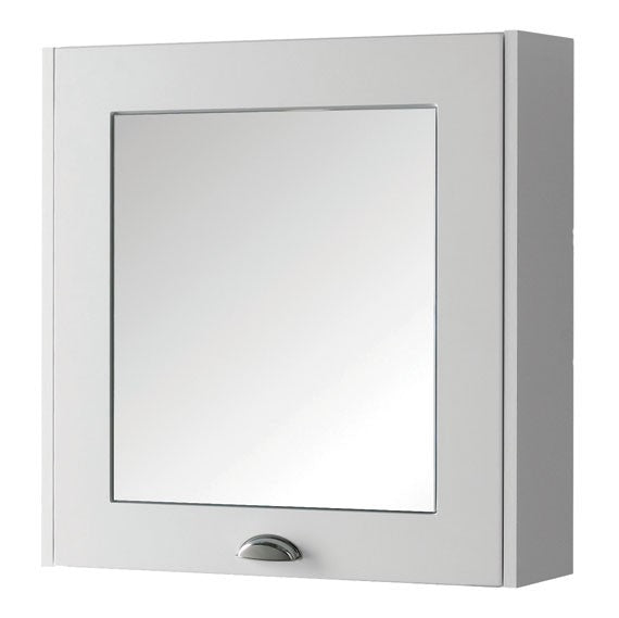 FUR504AS Kartell Astley 600mm Mirror Cabinet - Matt White