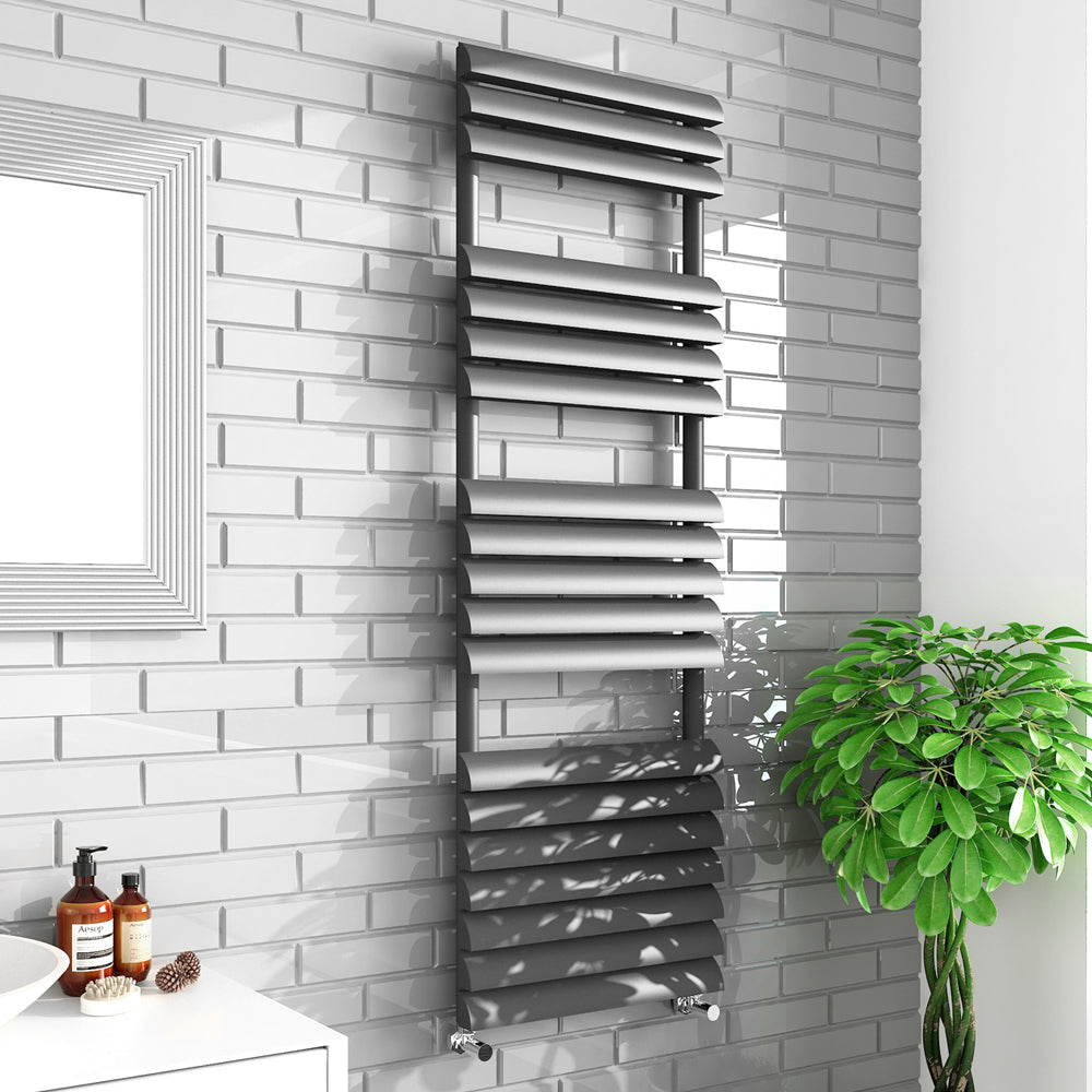 Venetian Designer Towel Rail Anthracite 500mm Wide